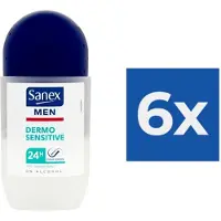 Sanex Men - Deodorant - Roller - Dermo Sensitive - 50ml x 6