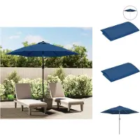 vidaXL Vervangingsdoek voor parasol 300 cm azuurblauw