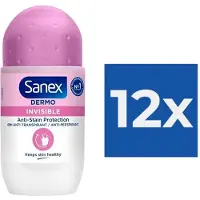 Sanex - Deodorant - Roller - pH Balance Dermo - Invisible - 50ml x 12