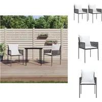 vidaXL Tuinstoelen 2 stuks - Poly Rattan - Inclusief Kussens Tuinstoel - Buitenstoel - Lounge Stoel - Tuinset - Patio Set