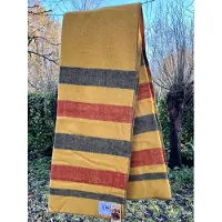 R&D Leder Newmarket - 100% MERINO WOLLEN Deken / Plaid - Tijdloos - warm - zacht - dikke wol - Duurzaam - natuurlijk - bedsprei - Paardendeken