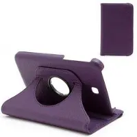 AML Beschermhoes Geschikt voor: Samsung Galaxy Tab 3 7.0 Inch Hoes Cover 360 graden draaibare Case Paars