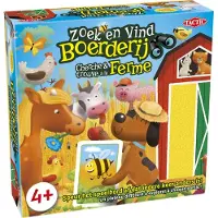 Tactic Zoek en Vind Boerderij - Bordspel - Opvouwbare schuren - 17 Speelfiguren - Vanaf 4 jaar