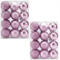 Casaria Kerstballen 48 stuks Roze