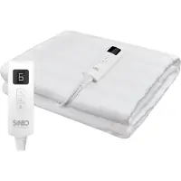 Sanbo Elektrische Deken - Wasmachinebestendig - Onderdeken - 150 x 80 cm - 7 Standen - Met Hoekelastieken - 1 Persoons