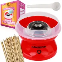 Cameleon Suikerspinmachine - Eenvoudig Suikerwolken Creëren | Rood, Inclusief Stokjes!
