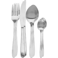 Excellent houseware Bestekset Tableware Collection - 48-delig - zilver - RVS - 12 personen - Besteksets