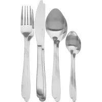 Excellent houseware Bestekset Tableware Collection - 32-delig - zilver - RVS - 8 personen - Besteksets