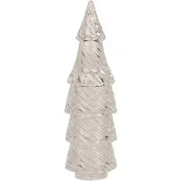 Clayre & Eef Glazen potje Kerstbomen Ø 7x24 cm Transparant Glas Voorraadpot Deksel Transparant Voorraadpot Deksel
