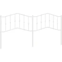 vidaXL Vervangend hoofdbord 193 cm metaal wit