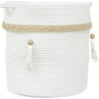 vidaXL Opbergmand Ø 38x36 cm katoen wit