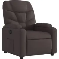 vidaXL Fauteuil verstelbaar stof donkerbruin