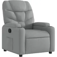 vidaXL Fauteuil verstelbaar stof lichtgrijs