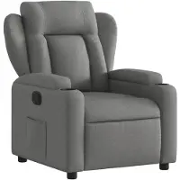 vidaXL Relaxfauteuil Donkergrijze Stof