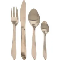 Excellent houseware Bestekset Tableware Collection - 32-delig - goud - RVS - 8 personen - Besteksets