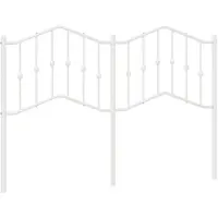 vidaXL Vervangend hoofdbord 135 cm metaal wit