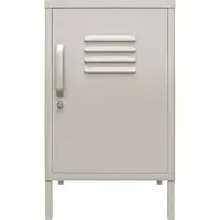 Dorel Home Bradford-Accenttafel - 1-Deur - Taupe Metaal