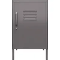 Dorel Home Bradford-Accenttafel - 1-Deur - Grafiet Metaal