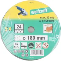 Wolfcraft Fiberschuurschijven | K40 | Ø180mm | 5 stuks - 2471000