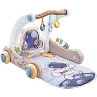 Eco toys Blauw 2-in-1 Activiteiten Speelkleed en Looptrainer HC629764