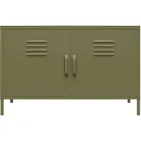 Dorel Home -Bradford-Kast - 2-deurs - Olijfgroen Metaal