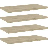vidaXL Wandschappen 4 st 40x20x1,5 cm bewerkt hout sonoma eikenkleurig