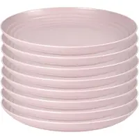 PlasticForte Rond bord/camping bord - 8x - D22 cm - lichtroze - kunststof