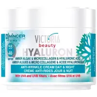 Victoria Beauty - Hyaluron gezichtscreme 50 ml met amberalgen en microcollageen 40 - 55 jaar