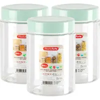 PlasticForte Voorraadpot/bewaarpot - 6x - 800 ml - kunststof - mint groen- B10 x H15 cm