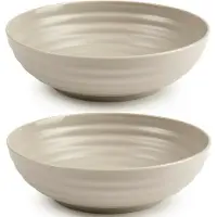 PlasticForte - Kommetjes/Schaaltjes - 8x - kunststof - D19 cm - taupe