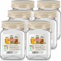 PlasticForte Voorraadpot/bewaarpot - 6x - 400 ml - kunststof - beige - B7 x H11 cm