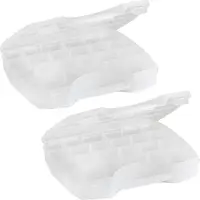 PlasticForte Sorteerbox - 3x - 13-vaks - transparant - 25 x 21 x 4 cm - kunststof - opbergdoos - Opbergkoffertje/opbergdoos