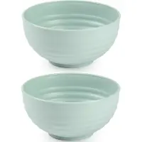 PlasticForte Kommetjes/schaaltjes - 8x - dessert/ontbijt - kunststof - D13 cm - mintgroen