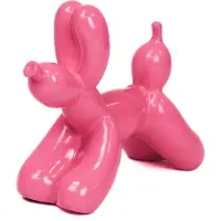 House Vitamin Ornament balloon dog ceramic pink 8x7x14,5cm