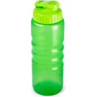 PlasticForte Drinkfles/waterfles/bidon - 650 ml - transparant/groen - kunststof
