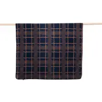 David Fussenegger SAVONA Woondeken "Karo Mohair Optik" navy 200 x150 cm
