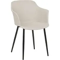 Beliani ELIM - Eetkamerstoel-Beige-Polyester