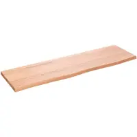 vidaXL Wandschap 100x30x2 cm behandeld massief eikenhout lichtbruin