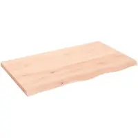 vidaXL Wandschap 100x60x(2-4) cm onbehandeld massief eikenhout