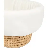 Nobodinoz Lin français Padded moses cover - Wiegbeschermer - Off White