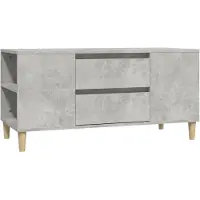 vidaXL Tv-meubel 102x44,5x50 cm bewerkt hout betongrijs