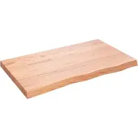 vidaXL Wandschap 100x60x(2-6)cm behandeld massief eikenhout lichtbruin