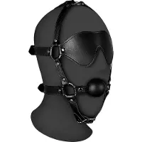 Shots Geblinddoekt Hoofdharnas met Stevige Ball Gag