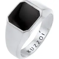 KUZZOI Ring zwart / zilver