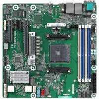Asrock Rack X570D4U Moederbord Socket AMD AM4 Vormfactor Micro-ATX Moederbord chipset AMD X570