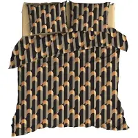 Satin d'or Dekbedovertrek Cyril Antra Camel Satijn-200 x 200 / 220 cm | 2-Persoons