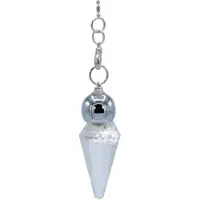 Yogi & Yogini Pendel bergkristal facet geslepen spits + sierkraal - 6.2 - Edelsteen - Mineraal - M