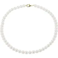Traveller Parelcollier - Parelketting dames - Wit - 8 mm - 60 cm - Goudkleurig - 741860
