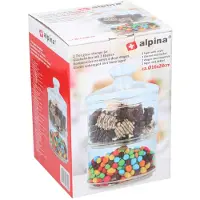 Mutfio Opbergpot glas 2 laags d16x28cm |
