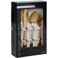 Excellent houseware Bestekset Goud 16-delig
